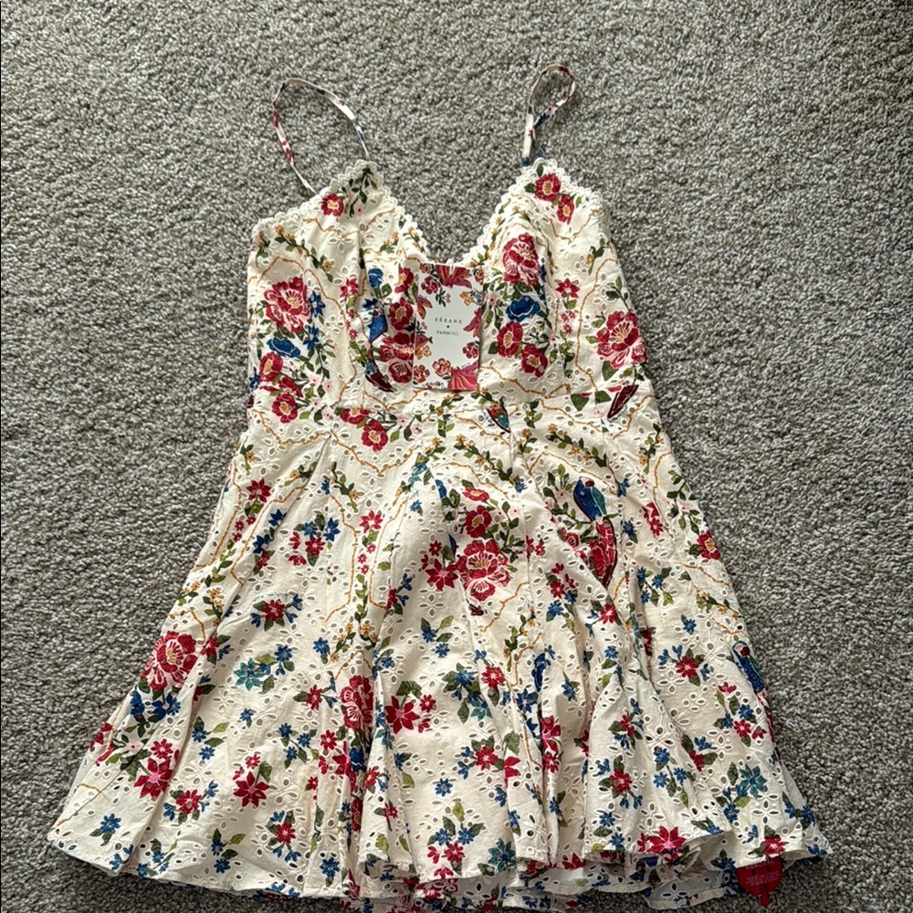 EUC Sezane X Farm Rio Sz 40 Mini Sundress - Picture 5 of 6